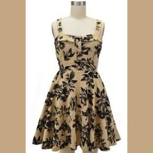 Ixia tan and floral dress size M